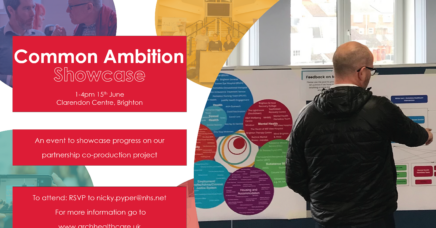 Flyer for Common Ambition showcase event on 15th June